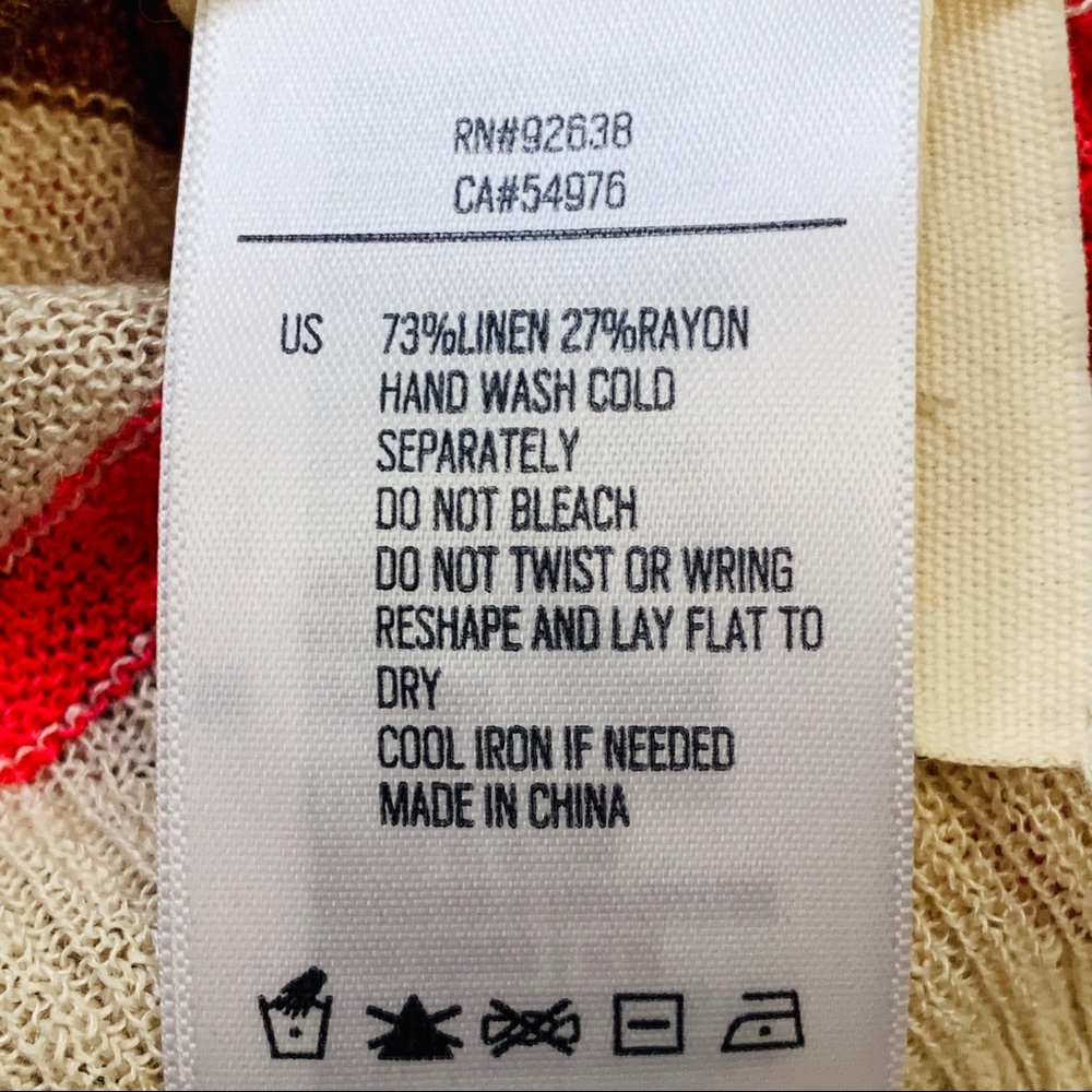 Fossil Multi Stripe Lightweight Cardigan Medium - image 3